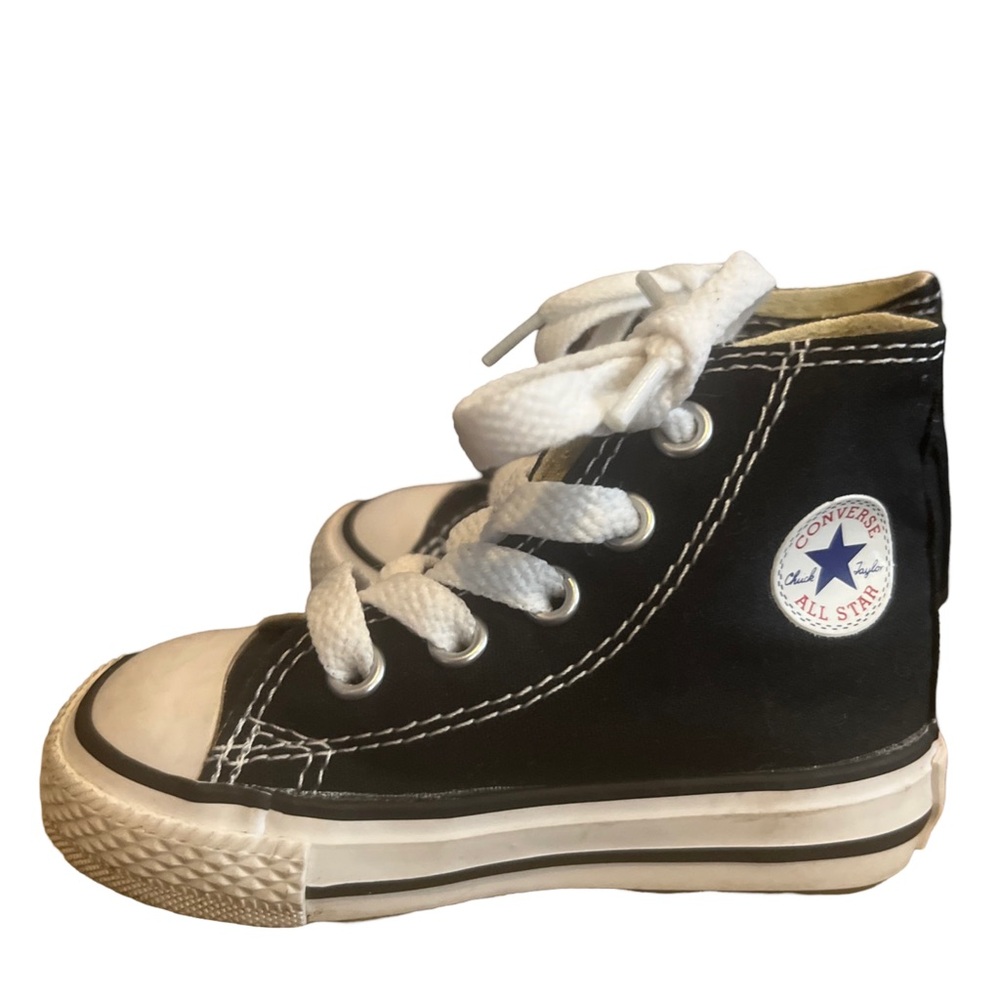Converse black high tops - size 4 baby